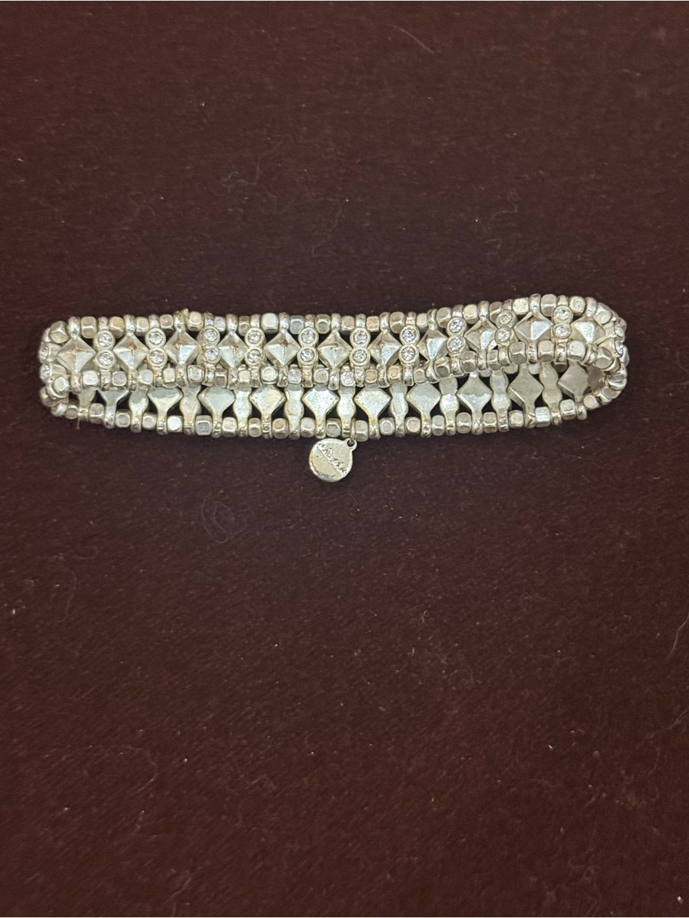 Stella & Dot Silver-Tone Crystal Stretch Bracelet - Women Jewelry
